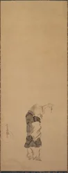 Kenshu, mnich s krevetami, c. 1600-1640.