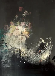 FloralCollar I, 2018 (koláž na plátně)