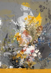 Fire line, 2017 (koláž na plátně)
