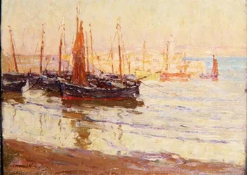 Večer v přístavu, St. Ives, Cornwall