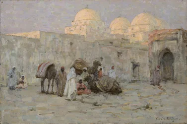 Kairouan, poslední záře (olej na desce)