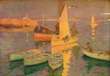 Západ slunce, St. Ives, 1925