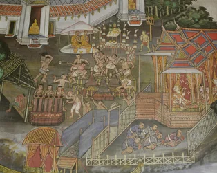Detail města Phitsanulok, Wat Bowonniwet Vihara, Bangkok