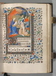 Kniha hodin Použití Paříže: Fol. 67r, Klanění tří králů, c. 1420.