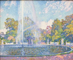 Fontána v parku paláce Sanssouci u Postupimi