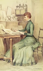 Její výsost princezna z Walesu (později královna Alexandra) v Marlborough House, z Vanity Fair, 1882