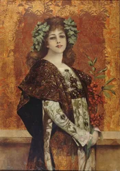 Portrét Sarah Bernhardtové 1844-1923 jako Gismonda, cca 1896.