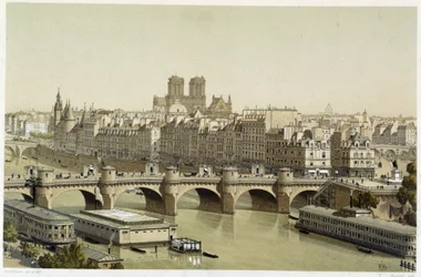 Ile de la Cite a Pont Neuf v Paříži