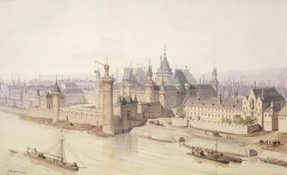 Louvre za vlády Karla V. (1337-80) 
