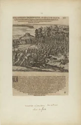 Moli Hispanos Adgrediuntur, Praefe Ctum Eorum/Cedunt: Tandeum.... (z knihy Americae, část pátá)
