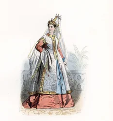 Roxelane neboli Russelazie neboli Hurrem, rozená Anastasia Lisovska, kolem roku 1500-1558, otrokyně a manželka Solimana I. Nádherného, 1494-1566 - Roxelana, manželka sultána Suleimana Nádherného, podle Theodora de Bry