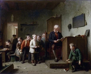 La salle de classe - Třída - Heuvel, Theodore Bernard de (1817-1906) - 1872 - Olej na dřevě - 37x44,5 - Soukromá sbírka