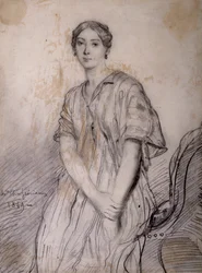 Portrét Alice Ozyové (Julie, Justine Pilloy), herečky (1820-1893)