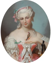Anne Henriette z Francie (1727-1752), Fantin-Latour, Theodore (1805-1872). Pastel na papíře, První polovina 19. stol.. Soukromá sbírka