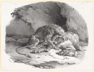 Kůň požíraný lvem (A Horse Being Devoured by a Lion)