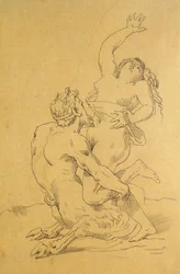 Nymfa a satyr