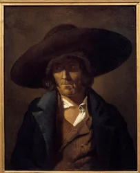 Portrét muže zvaného Vendeenský obraz od Theodora Gericaulta (1791-1824) Slunce 19. století. 0,81x0,64 m