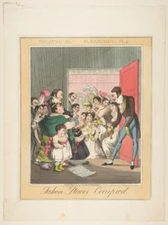 Divadelní potěšení, deska 4: Obsazená místa, ca. 1835.