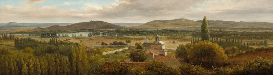 Panoramatická krajina poblíž řeky Mosely