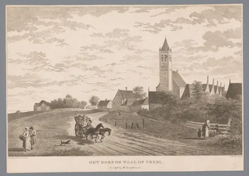 Pohled na vesnici De Waal v Texelu Vesnice De Waal na Texelu (název na objektu)