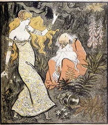 Merlin a Viviane („Brocéliande“) – od Steinlena