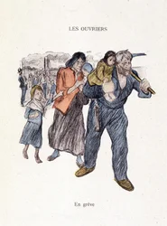 Dělníci: ve stávce v „“In Life“, od Steinlena 1901