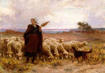 Pastýřka se svým stádem, 1907