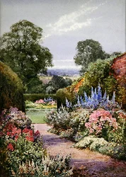 Poblíž Henley, Oxfordshire (akvarel na papíře)
