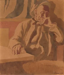 Myslitel, 1921 (wc na papíře)