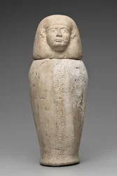 Canopic Jar s hlavou muže (vápenec)