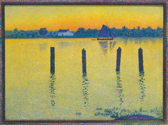 Plachetnice na řece Šeldě, 1892.
