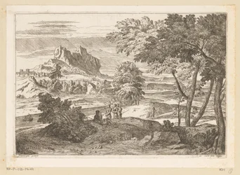Arkádská krajina s postavami a králíky Suite de Paysages (název série)