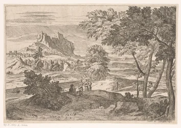 Arkádská krajina s postavami a králíky Suite de Paysages (název série)