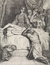 Ach! Ach! Oh!: deska 14 z Othello Act 5, scéna 2, leptané 1844, r..., leptané 1844, přetištěno 1900.