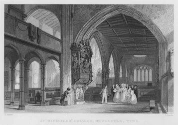 Kostel svatého Mikuláše, Newcastle, Tyne (rytina)