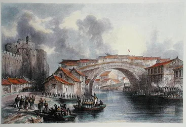 Západní brána Ching Keang Foo, kolem 1850 (barevná lito) (barevná verze 367544)