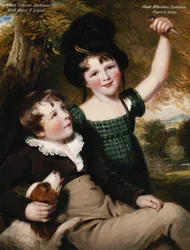 Portrét Thomase Osborna Batemana, 8 let, se svým bratrem Hughem Athelstanem, 6 let, 1818