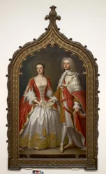 Thomas Fermor, 1. hrabě z Pomfretu a Henrietta Louisa, hraběnka z Pomfretu, asi 1750