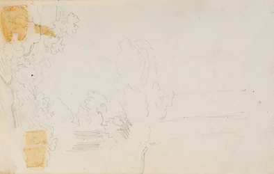 Krajina a stromy (verso)