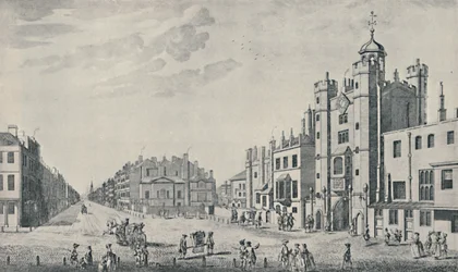 Mimo palác St. James, Pall Mall, 1740-1760, 1920