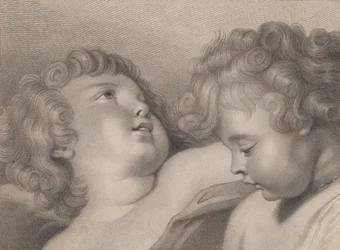 Dvě hlavy cherubínů, 1800.