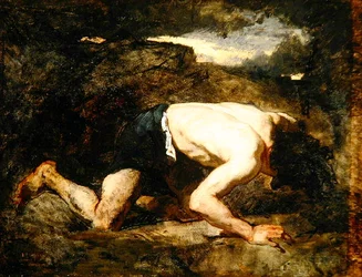 Uprchlík, Studie pro Timona Athénského, kolem roku 1857 (olej na plátně)