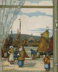 Boulogne: přístav (barva litho)