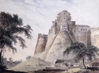 Pohled na pevnost, Jaunpur, Uttar Pradesh,