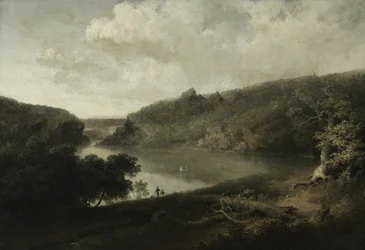 Pohled na jezero, asi 1830 (olej na plátně)