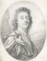 Portrét muže, 1699 (černá tuha na pergamenu)