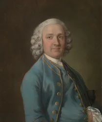 Muž jménem pan Wood, taneční mistr, ca. 1757.