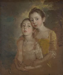 Malířovy dcery s kočkou, kolem 1760-1 (olej na plátně)