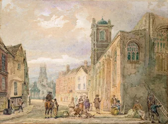 All Saints Pavement, York (tužka a akvarel)