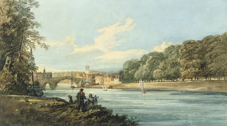 The New Walk, York, cca 1798 (tužka a akvarel na papíře)